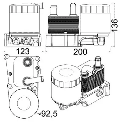 MAHLE CLC191000S Motor Yağ Soğutucu resmi