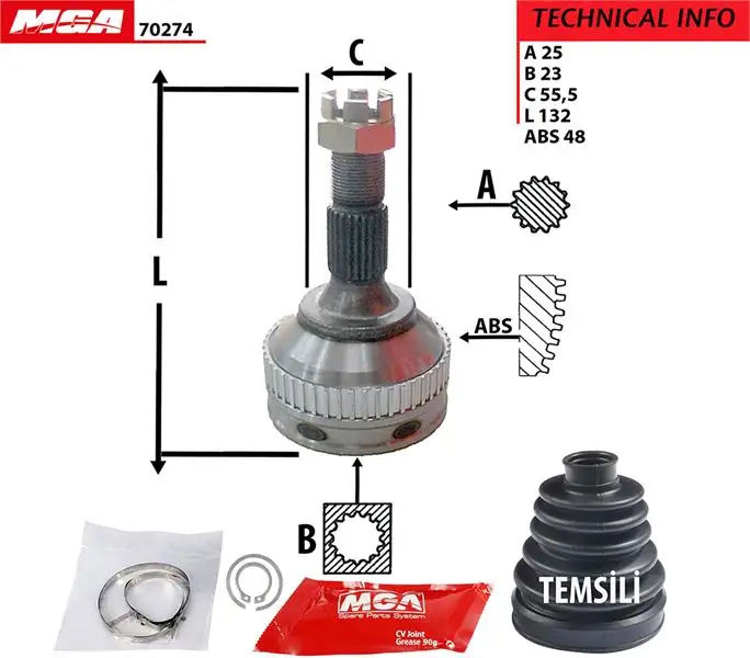 MGA 70274 Aks Kafası (Dış) 96164213 resmi
