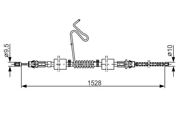 BOSCH 1987477178 El Fren Halatı (Arka Sol) resmi