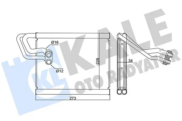 KALE 416940 Klima Radyatörü 971391J000 resmi