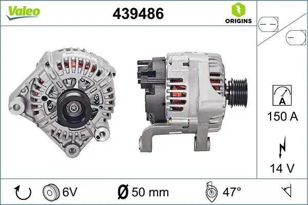 VALEO 439486 Şarj Dinamosu resmi