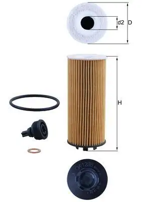 MAHLE OX1238D Yağ Filtresi 11428593186 resmi