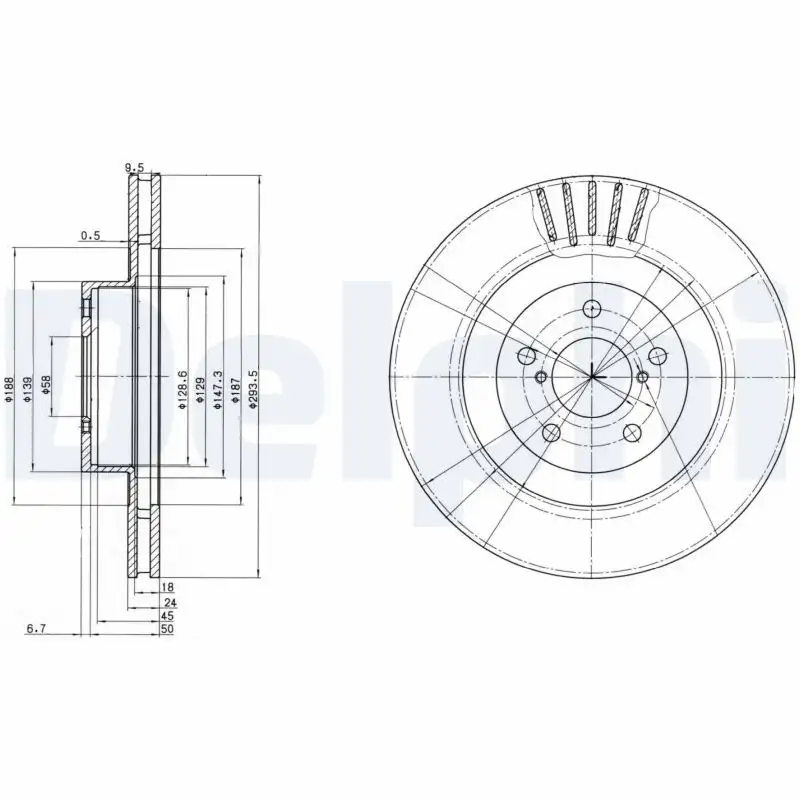DELPHI BG3413 Ön Fren Diski resmi