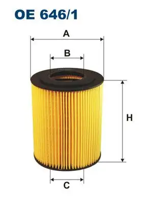 FILTRON OE646/1 Yağ Filtresi 51055040098 resmi