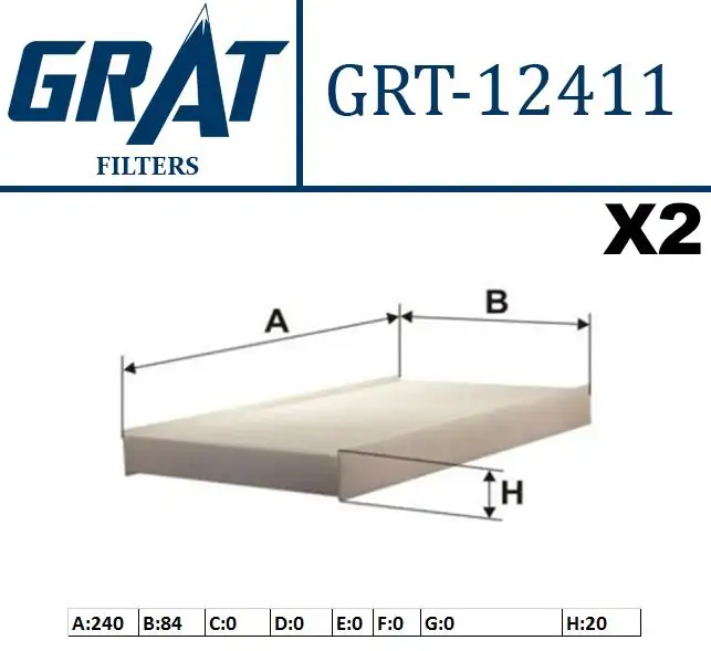 GRAT 12411 Polen Filtresi 9678792080 resmi