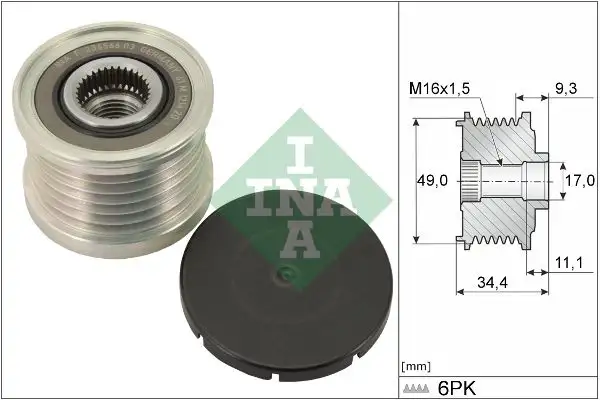 INA 535007510 Alternatör Kasnağı resmi