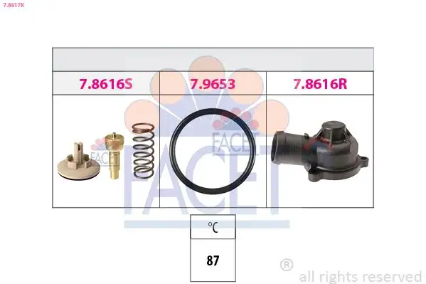 FACET 7.8617K Termostat 03C121110A resmi