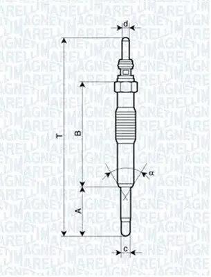 MAGNETI MARELLI 060900280606 Kızdırma Bujisi resmi