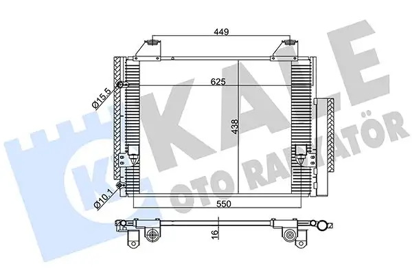 KALE 383500 Klima Radyatörü 884600K120 resmi
