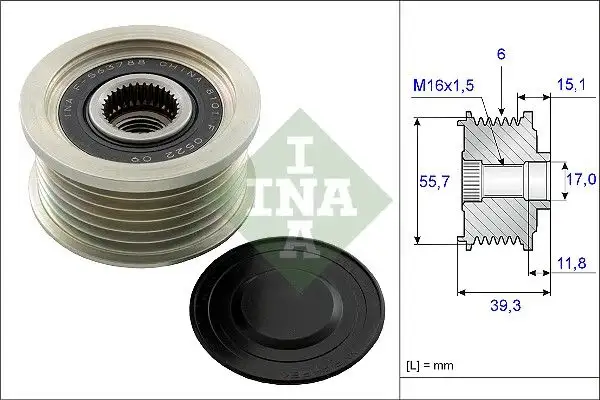INA 535024910 Alternatör Kasnağı resmi