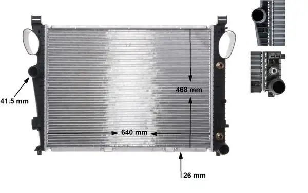 MAHLE CR304000S Radyatör A2205002403 resmi