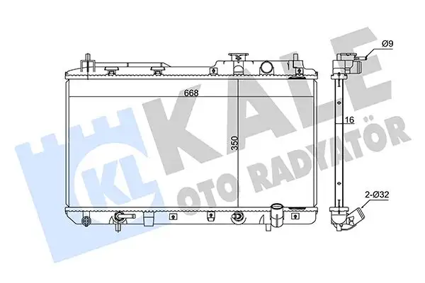 KALE 356800 Radyatör 19010P3F902 resmi