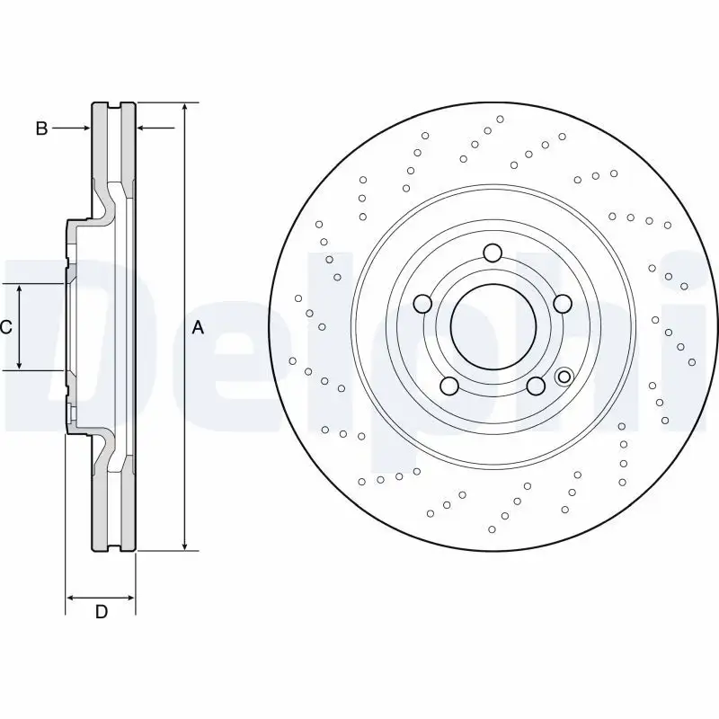 DELPHI BG9192C Ön Fren Diski A2184210412 resmi