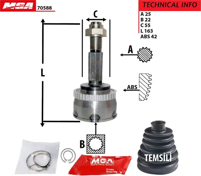 MGA 70588 Aks Kafası (Dış) 3910052Y10 resmi
