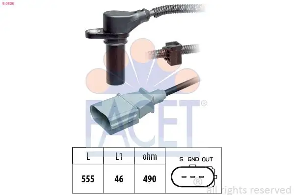 FACET 9.0505 Krank Sensörü 038957147E resmi