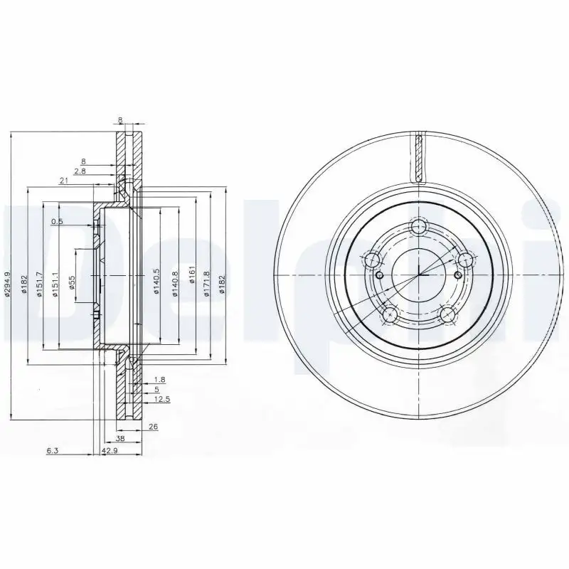 DELPHI BG3914 Ön Fren Diski resmi
