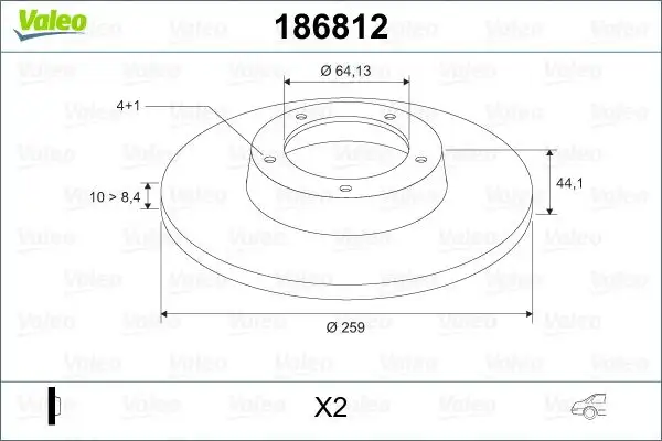 VALEO 186812 Arka Fren Diski 34216774987 resmi