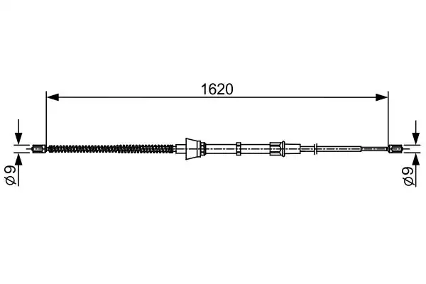 BOSCH 1987482448 El Fren Halatı (Arka) 1J0609721J resmi