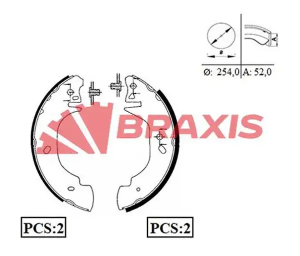 BRAXIS AC0008 Arka Fren Balatası resmi