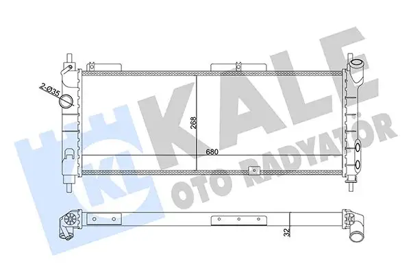 KALE 357015 Radyatör 52459323 resmi