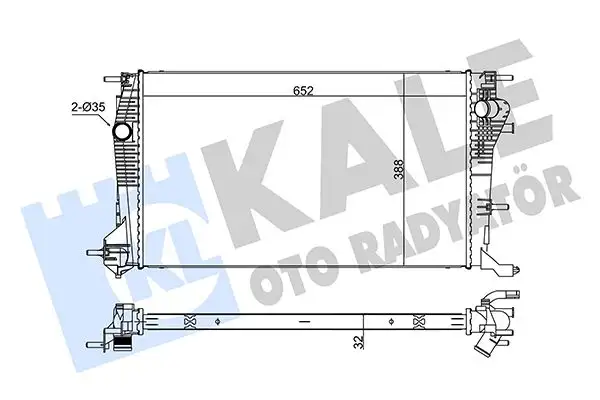 KALE 355835 Radyatör 214100057R resmi