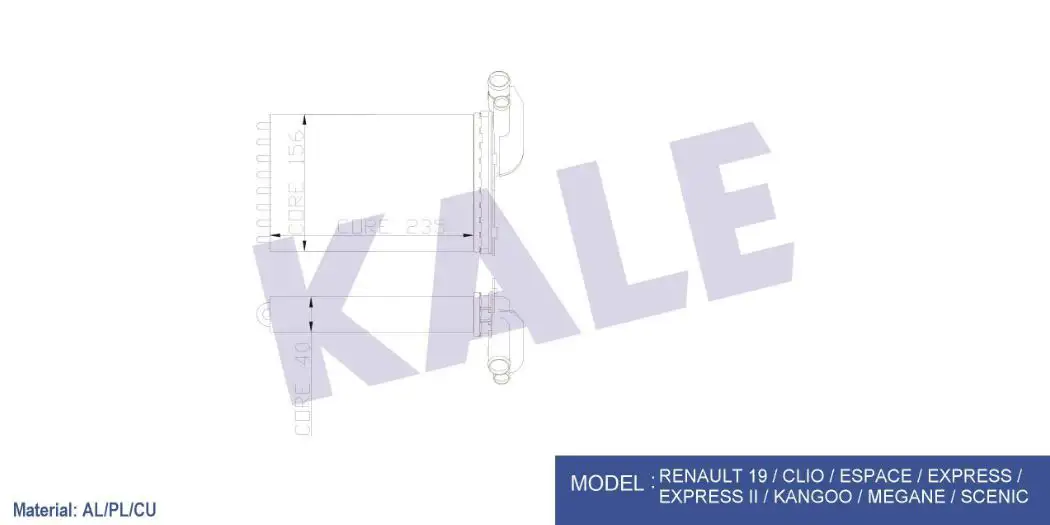 KALE 0583862AL Kalorifer Radyatörü resmi