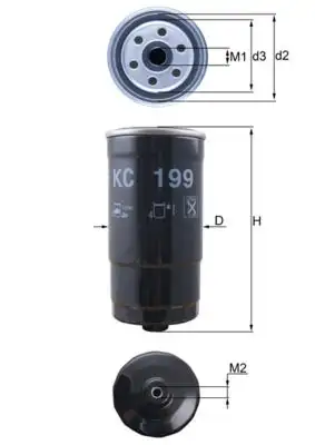 MAHLE KC199 Yakıt Filtresi resmi