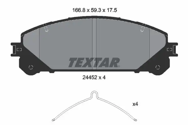TEXTAR 2445201 Ön Fren Balatası resmi
