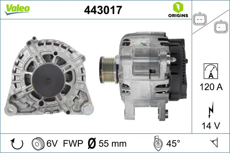 VALEO 443017 Şarj Dinamosu resmi