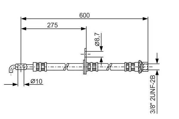 BOSCH 1987476246 Ön Fren Hortumu (Sol) 9008094200 resmi