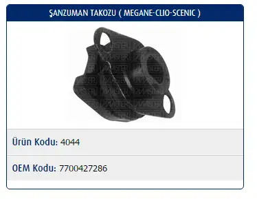 MASTER M4044 Şanzıman Takozu 7700427286 resmi
