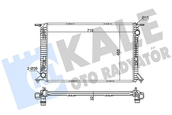 KALE 345860 Radyatör 8K0121251AM resmi