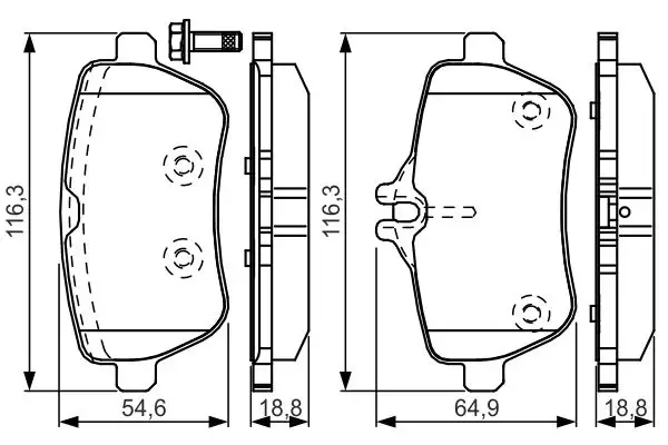 BOSCH 0986TB3208 Arka Fren Balatası resmi