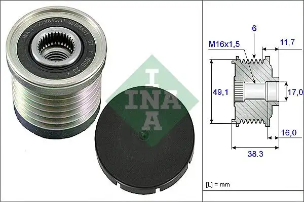INA 535003010 Alternatör Kasnağı resmi