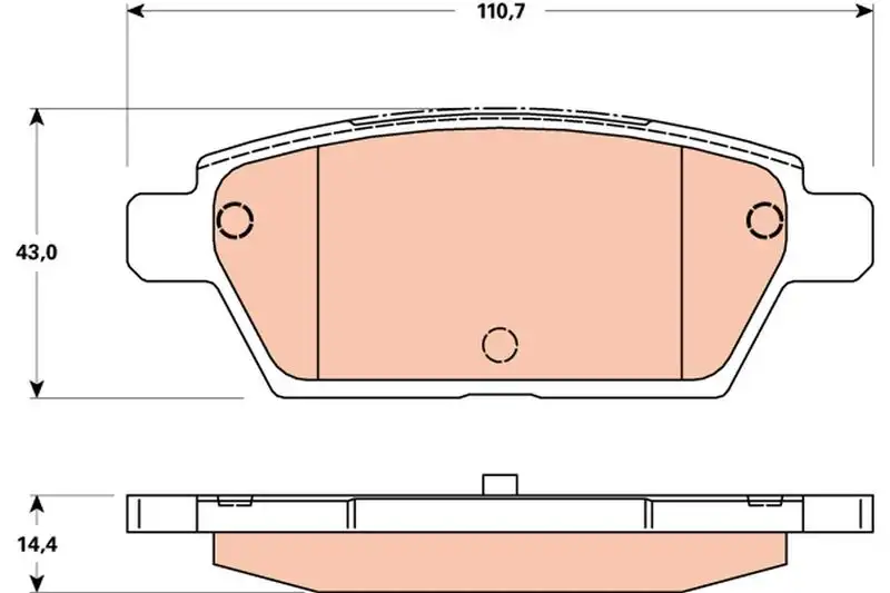 TRW GDB3517 Arka Fren Balatası GPYB2648Z resmi