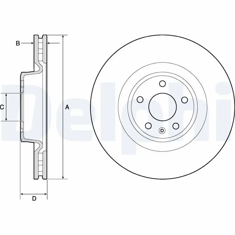 DELPHI BG9173C Ön Fren Diski 4G0615301B resmi