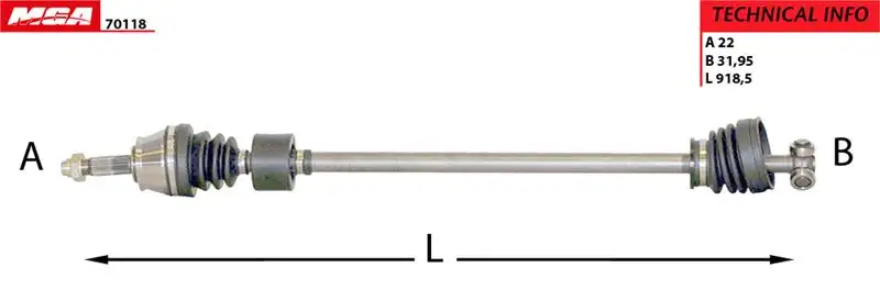 MGA 70118 Ön Aks (Sağ) resmi