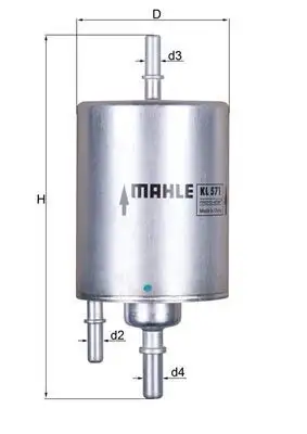 MAHLE KL571 Yakıt Filtresi resmi