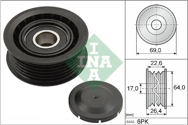 INA 532016010 Alternatör Gergi Rulmanı resmi