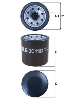 MAHLE OC1183 Yağ Filtresi resmi