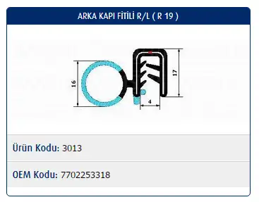 MASTER M3013 Kapı Fitili 7702253318 resmi