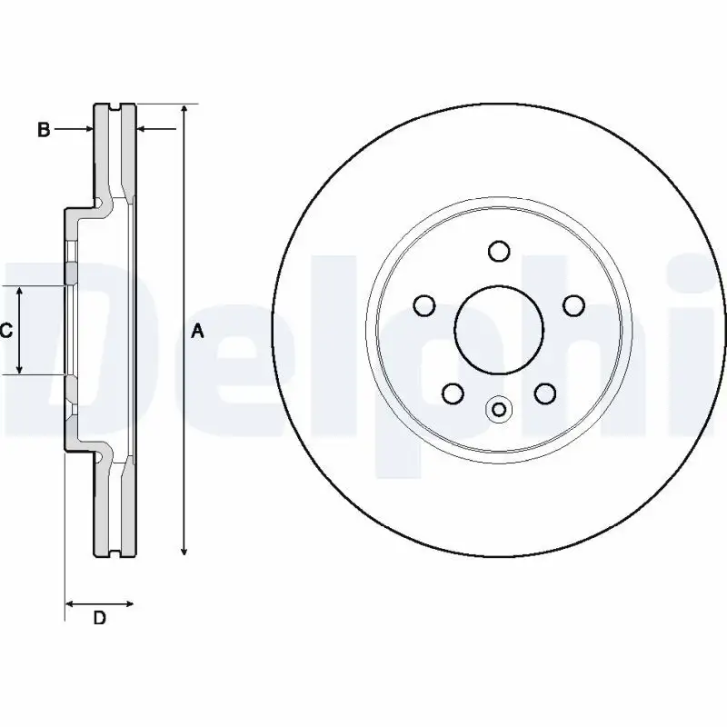 DELPHI BG4710C Ön Fren Diski resmi