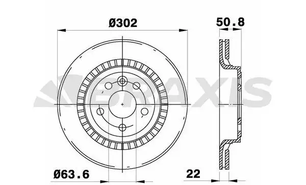 BRAXIS AE0433 Arka Fren Diski resmi