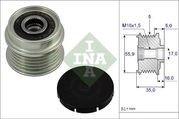 INA 535000410 Alternatör Kasnağı resmi