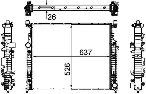 MAHLE CR1706000P Radyatör A2515000403 resmi