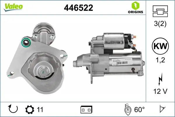 VALEO 446522 Marş Motoru resmi