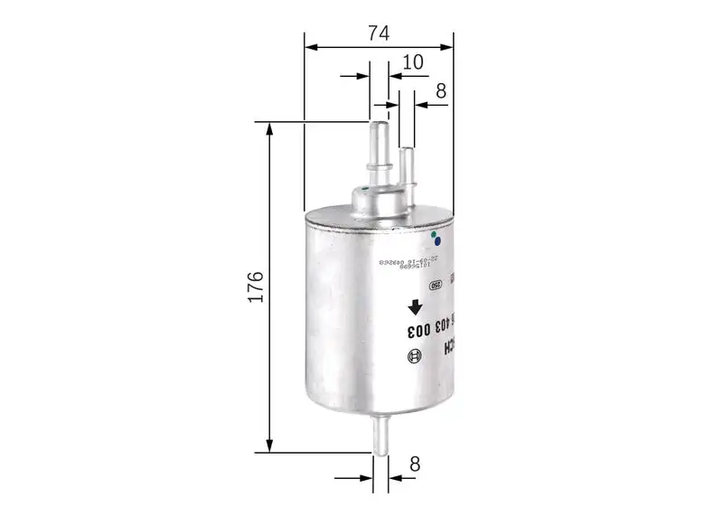 BOSCH F026403003 Yakıt Filtresi 4F0201511D resmi