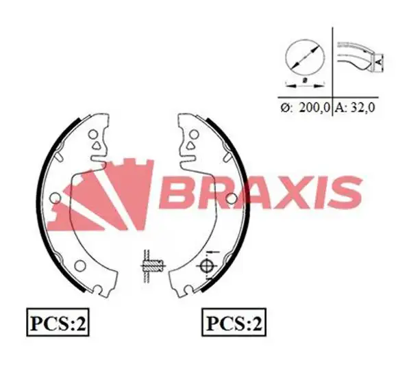 BRAXIS AC0015 Arka Fren Balatası resmi