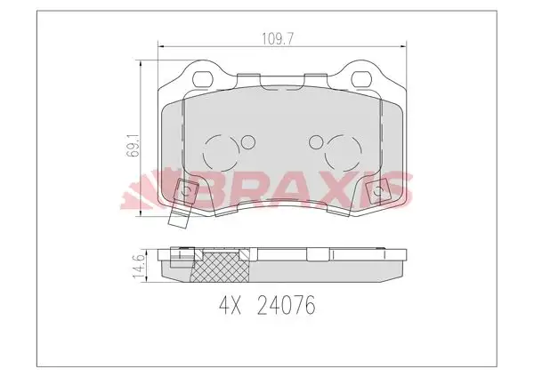 BRAXIS AB0613 Arka Fren Balatası resmi