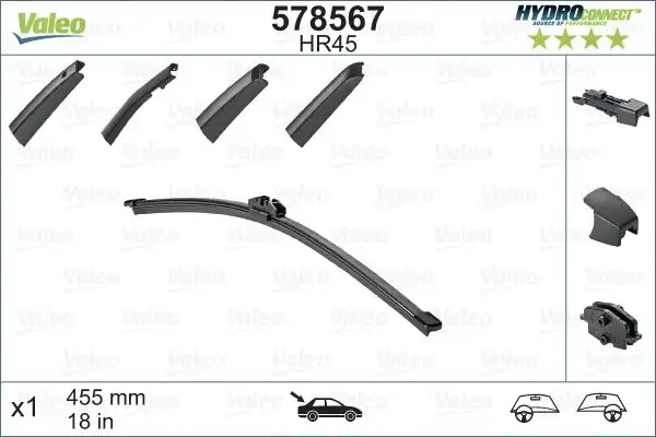 VALEO 578567 Arka Silecek Süpürgesi 7E0955425A resmi